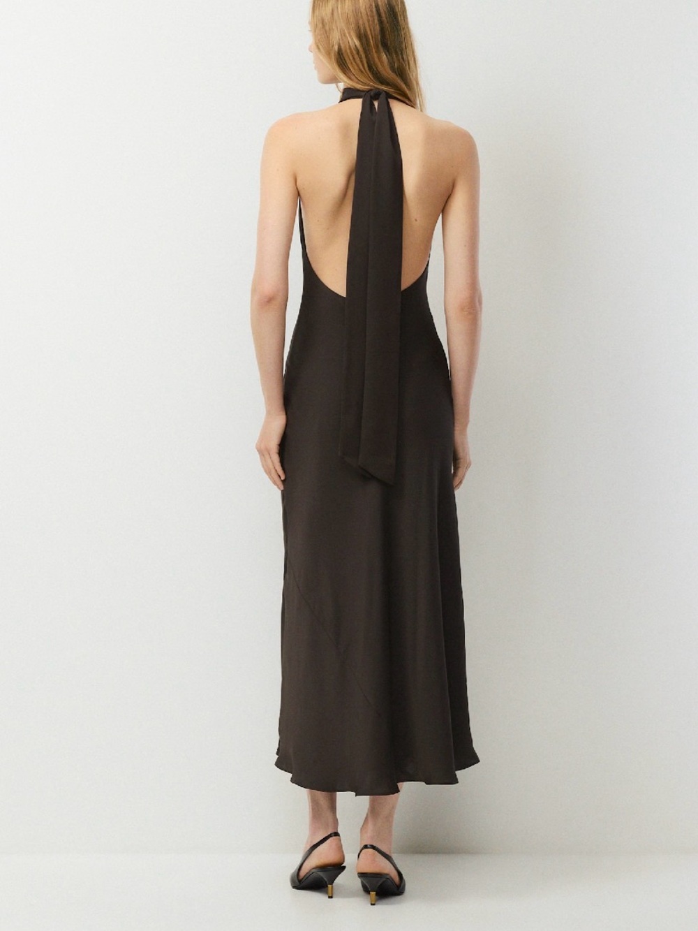 Aritzia Ten Tidal Satin Halter Dress - Picture 4 of 8